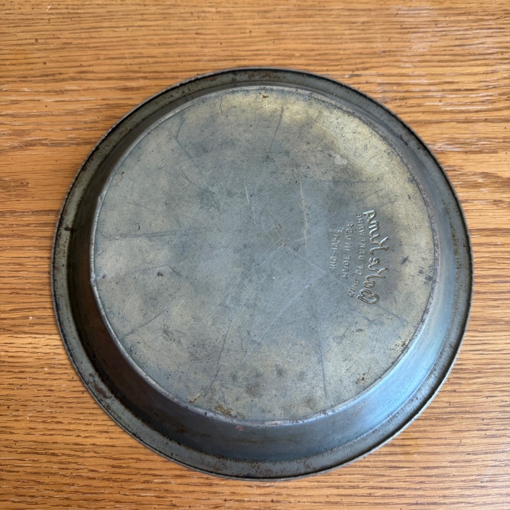 Bake King Vintage Tin Pie Pan 1110 Made in USA 10 Inch Metal‎ Baking Dish